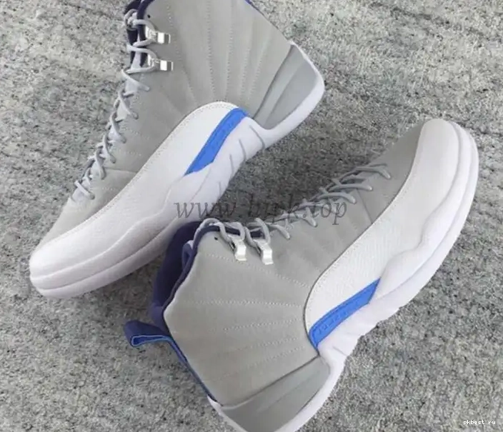 12 GS Air Jordan Grey Blue Authentic 0520